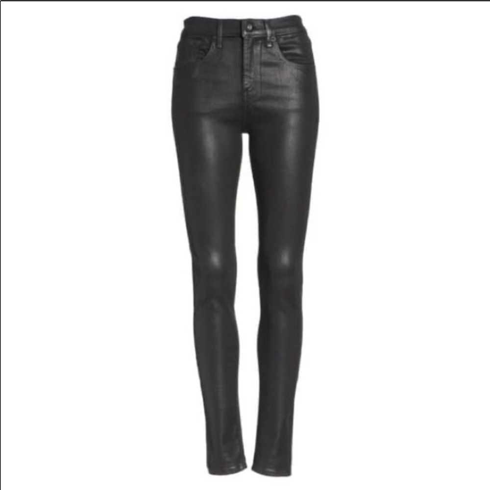 Rag & Bone the legging skinny coated black jean 24